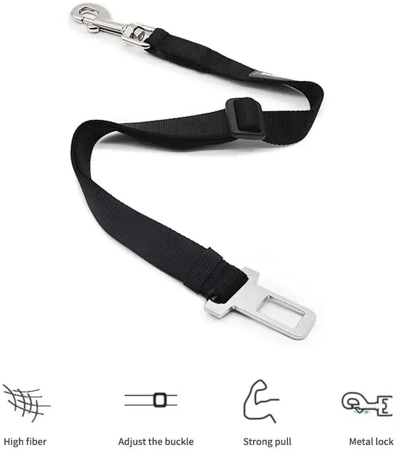 Adjustable Heavy-Duty Pet
Safety Car Seat Belt