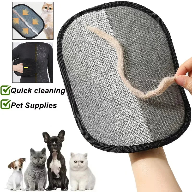 Washable Pet Hair Removal Grooming Gloves (Pair)