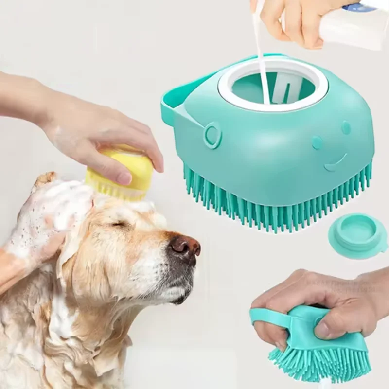 Soft Silicone Pet Bath &
Massage Brush