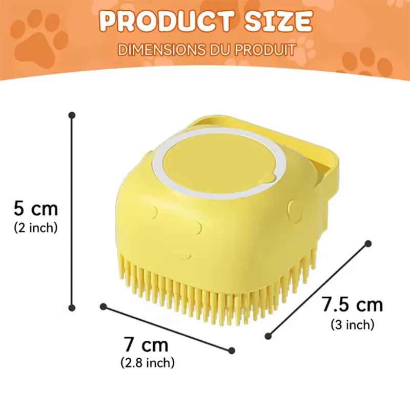 Soft Silicone Pet Bath &
Massage Brush