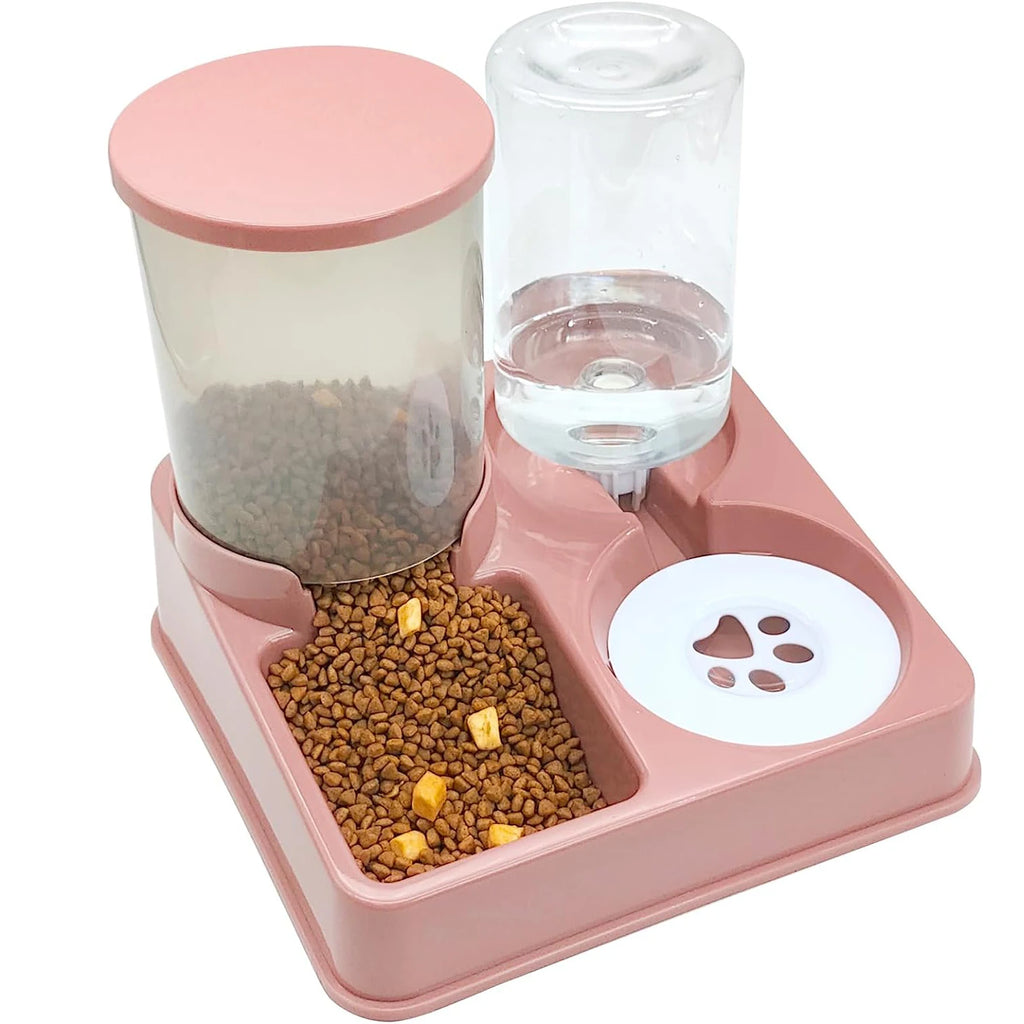 2-in-1 Gravity Pet Feeder & Waterer Station