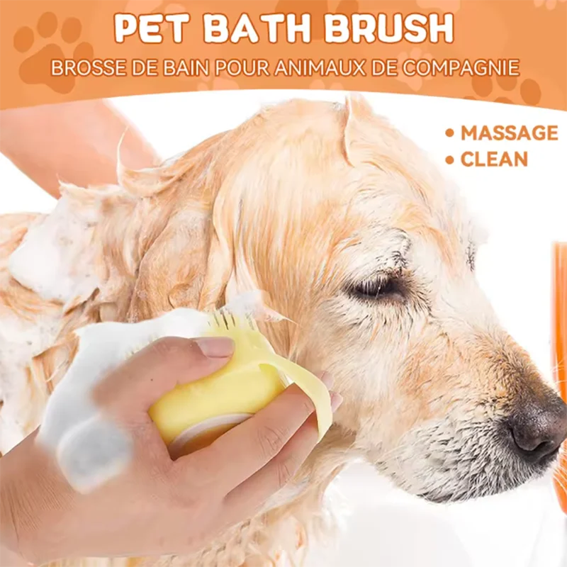 Soft Silicone Pet Bath &
Massage Brush