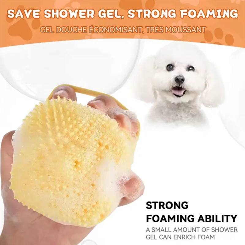 Soft Silicone Pet Bath &
Massage Brush