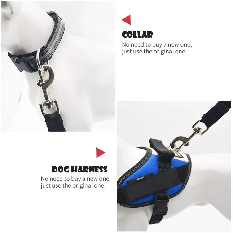 Adjustable Heavy-Duty Pet
Safety Car Seat Belt
