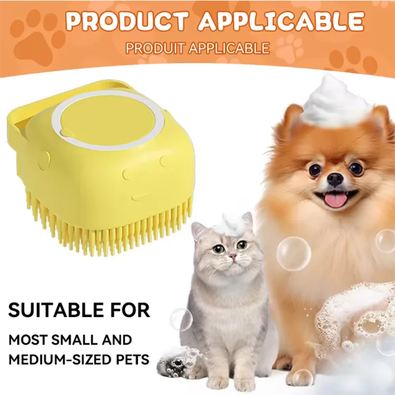 Soft Silicone Pet Bath &
Massage Brush
