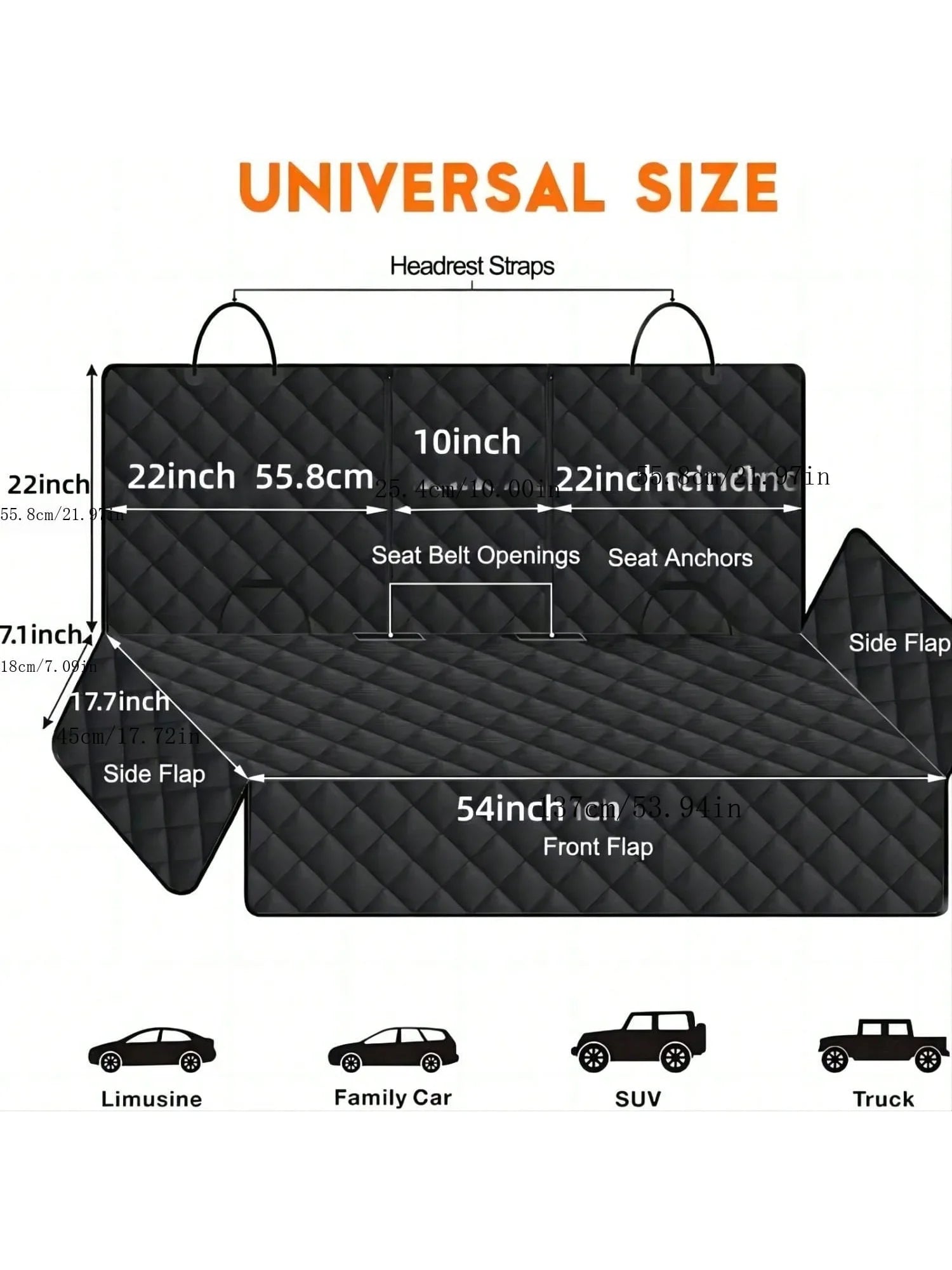 Premium Quilted Back Seat
Pet Cover with Armrest
Access